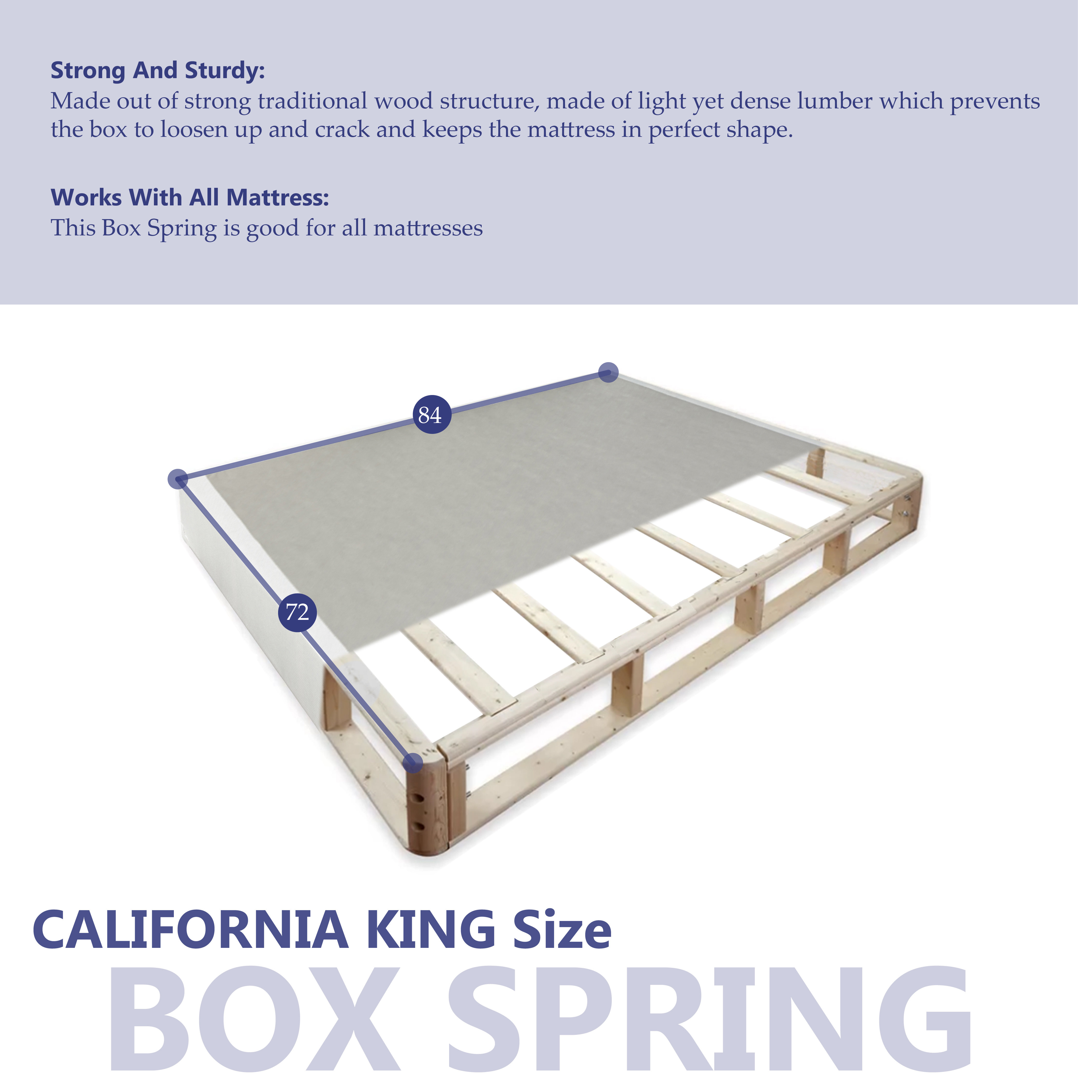 White Noise Galipeau California King 4'' Split Wood Box Spring Wayfair