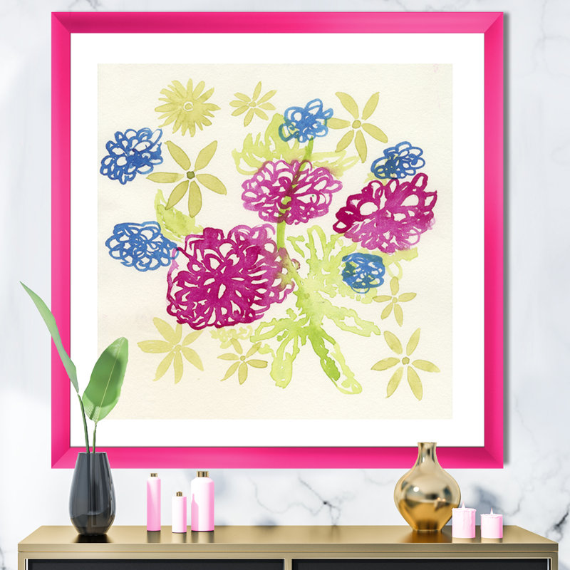 Blue Dahlia Floral Flower CANVAS Wall Art Picture ANY SIZE