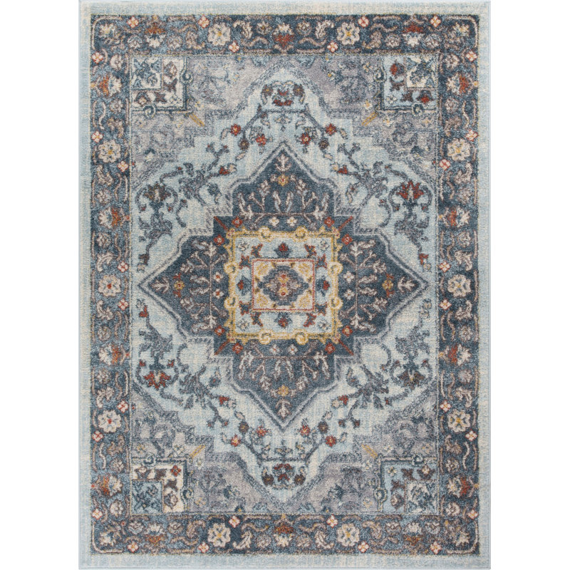 Well Woven Mystic Modern Vintage Bohemian Oriental Blue Area Rug Reviews Wayfair