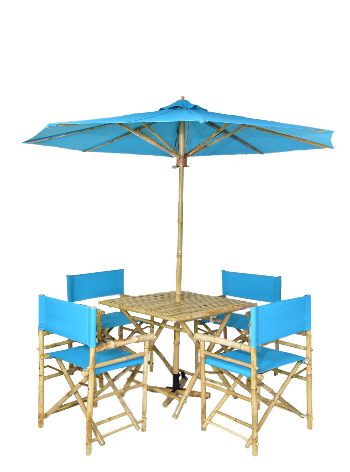 Bayou Breeze Jammie Patio 5 Piece Dining Set With Umbrella Wayfair