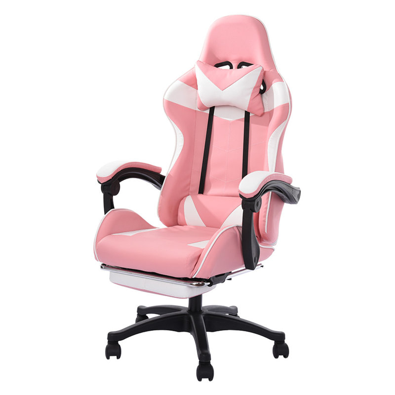 gaming chair with footrest and reclining backrest
