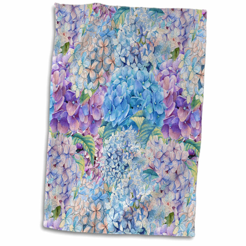 East Urban Home Lorena Victorian Hydrangea Flower Watercolor Summer Hand Towel Wayfair
