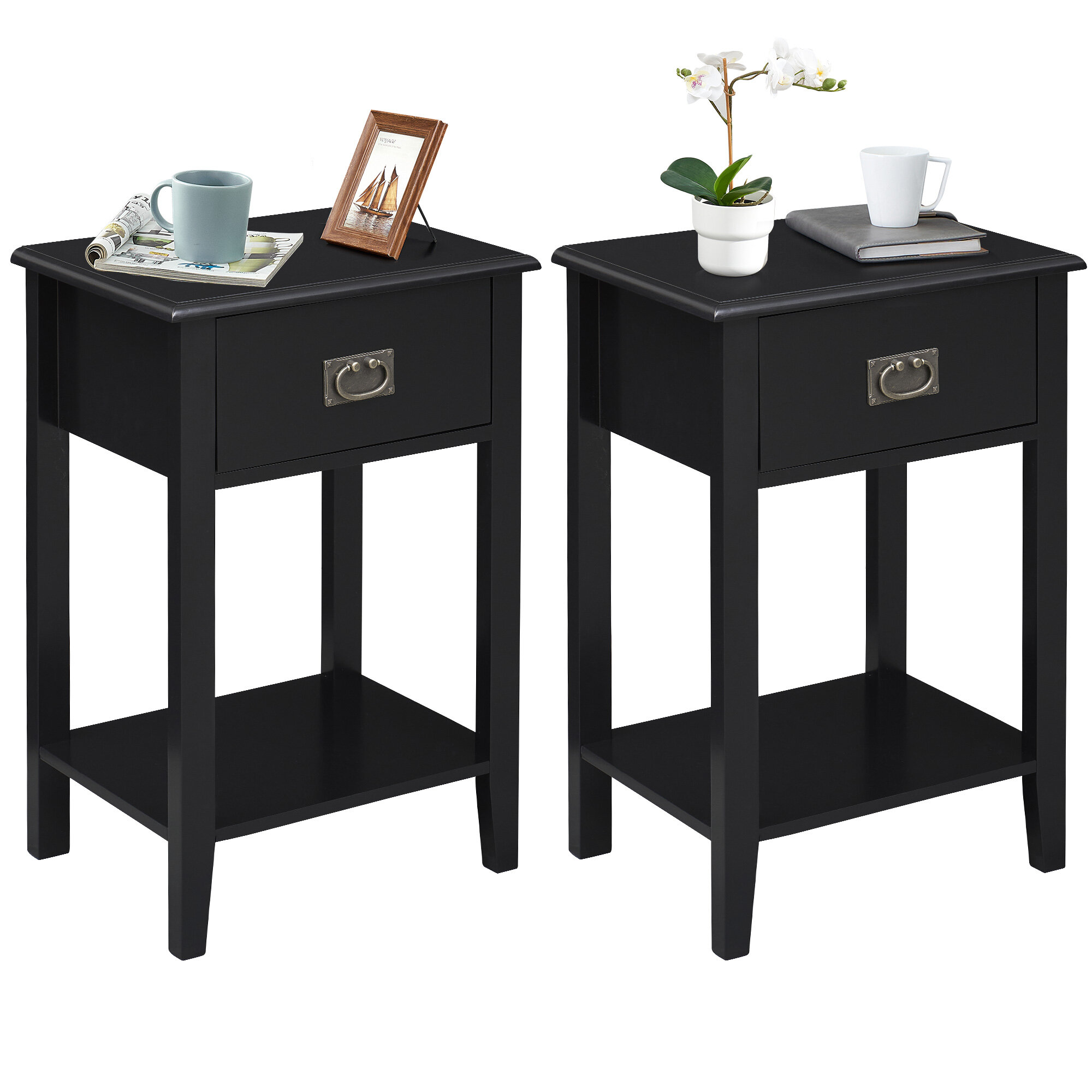 end table set with storage