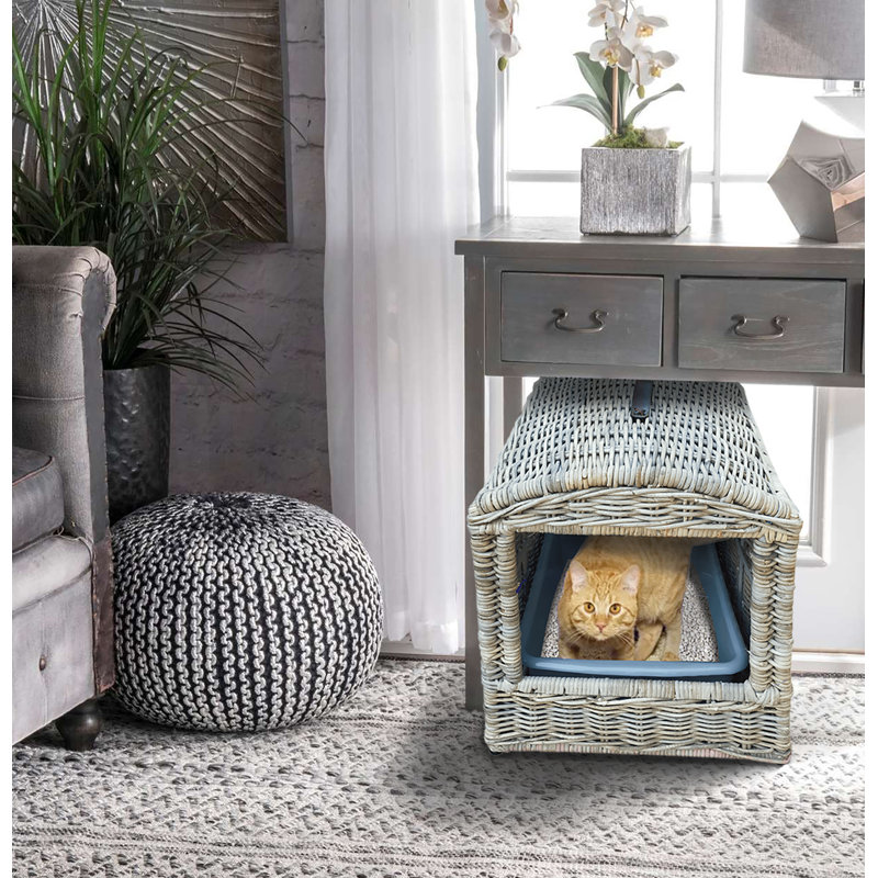 wicker litter box enclosure