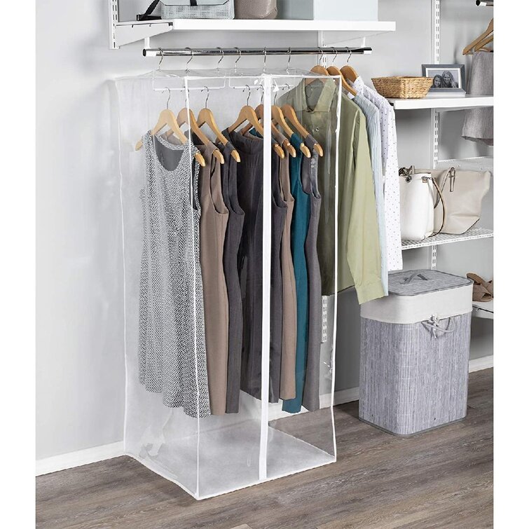Richards Homewares Clearly Organized Clear Vinyl Storage Closet Garment Cover,