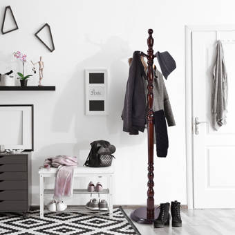 Canora Grey Lecuyer 11 Hook Coat Rack In Brown Wayfair