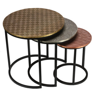 Pugliese 3 Piece Nesting Tables by World Menagerie
