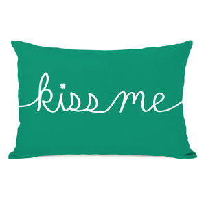 Kiss Me Mix and Match Fleece Lumbar Pillow
