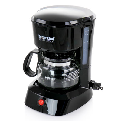 Better Chef 4 Cup Compact Coffee Maker In Black With Removable Filter Basket
INCOMPLETE 