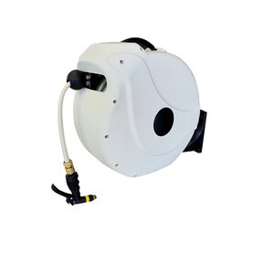 Plastic Wall-Mounted Hose Reel with Automatic Rewind