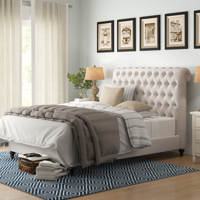 Draven Upholstered Sleigh Bed
