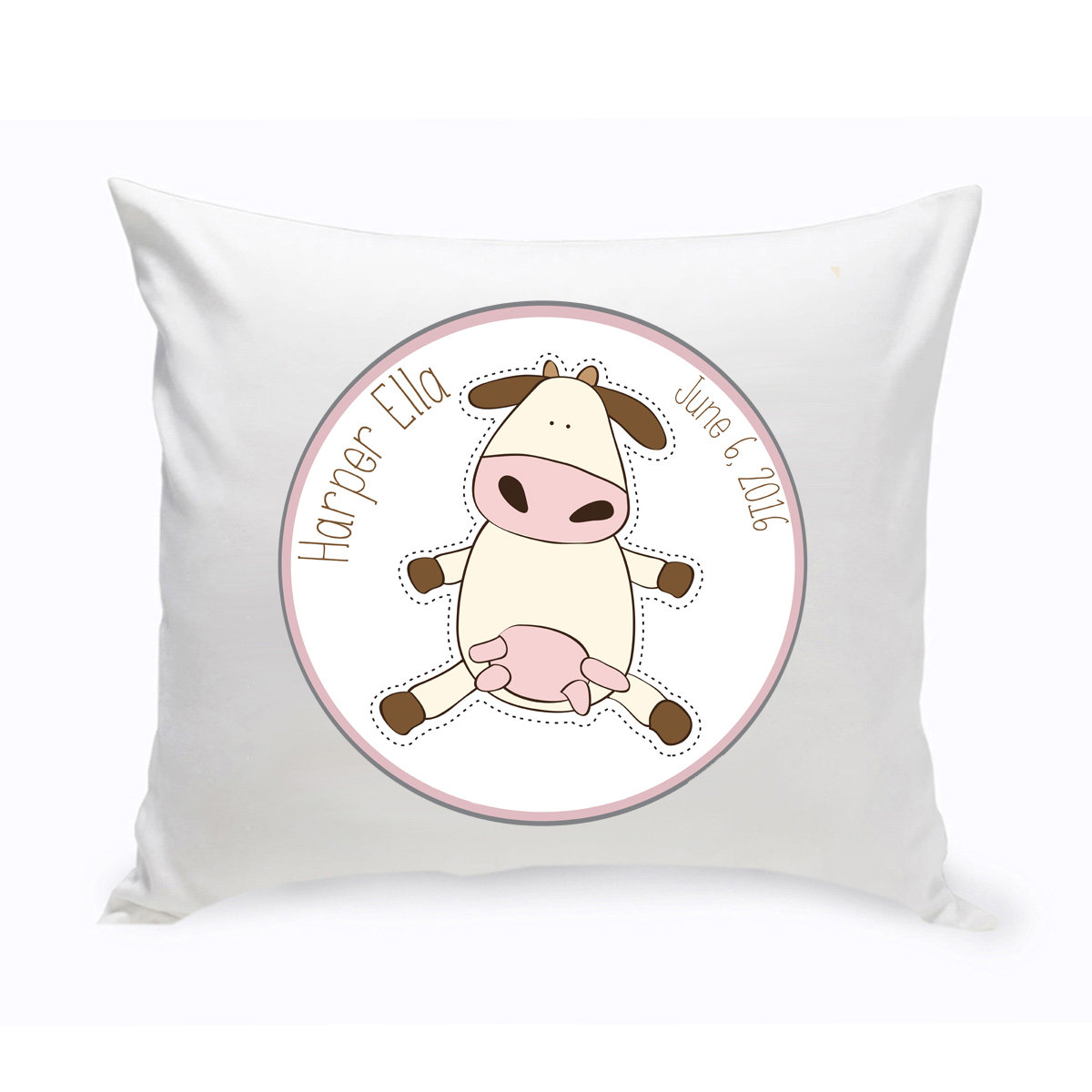Jds Personalized Gifts Baby Nursery Cow Cotton Throw Jds Personalized Gifts Baby Nursery Cow Cotton Throw Pillow Wayfair