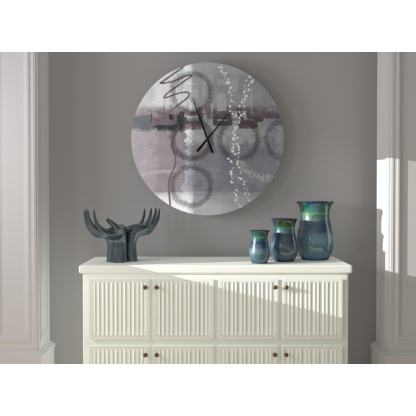 Latitude Run Steady Pioneering Abstract Metal Wall Clock Wayfair