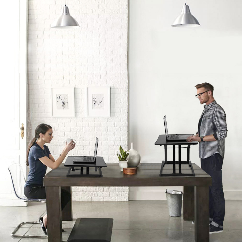 Inbox Zero Height Adjustable Standing Desk Converter Wayfair
