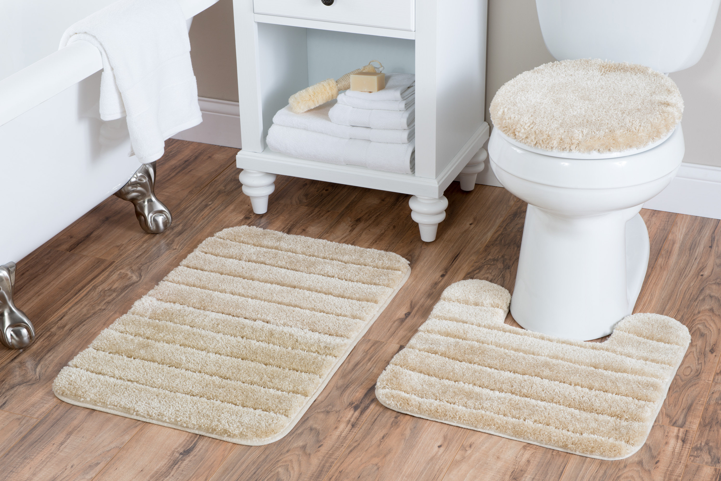 Nova Luxury Nylon 3 Piece Bath Rug Set Features Material 100 Polyester Memory Foam Non Slip Latex Back Help Prevent Accidents Soft And Plush Bath Mat Product Details