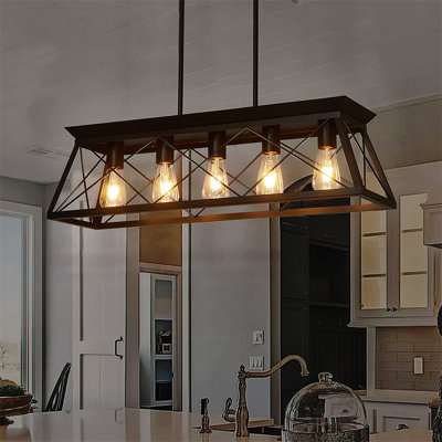 Deizel 5 - Light Kitchen Island Square / Rectangle Pendant