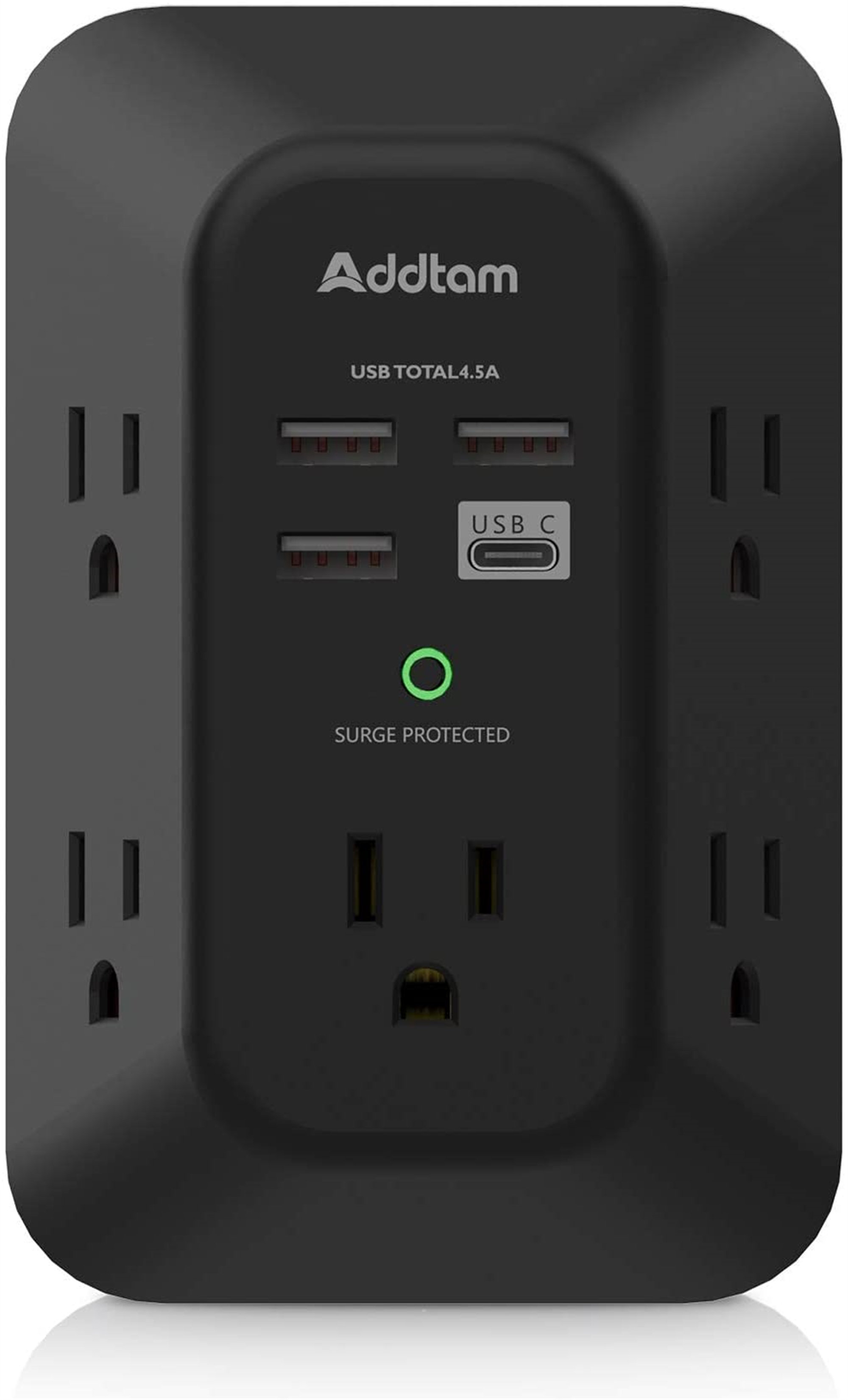 Minerva Usb Wall Charger Surge Protector Addtam 5 Outlet Extender With 4 Usb Charging Ports 1 Usb C 4 5a Total 3 Sided 1800j Power Strip Multi Plug Outlets Adapter Widely Spaced Wayfair<script async src=