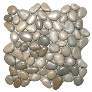Amazon Random Sized Natural Stone Mosaic Tile in Java Tan by