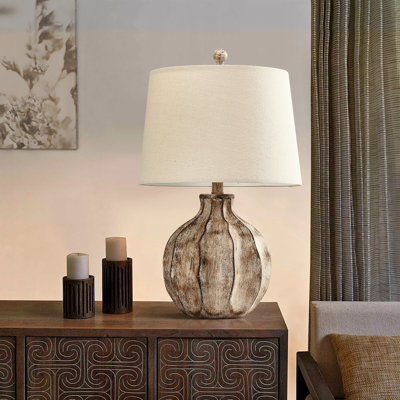 Farmhouse Rustic Resin Table Lamp