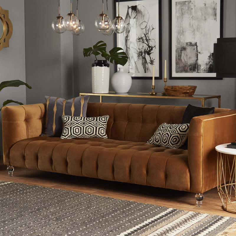 Willa Arlo Interiors Pernilla Velvet Chesterfield Sofa Reviews Pernilla Velvet Chesterfield Sofa