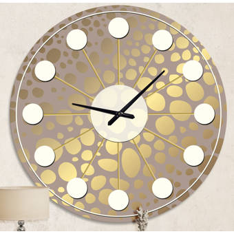 Ebern Designs Celebrated Pumped Up Abstract Metal Wall Clock Wayfair