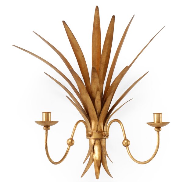 gold flower sconce