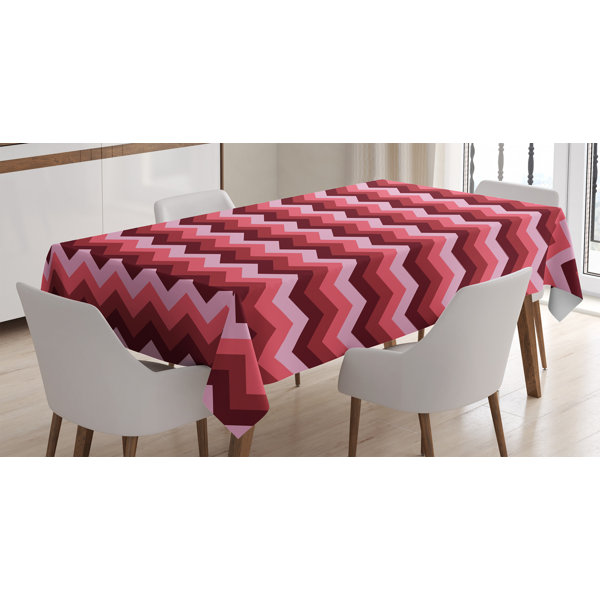 Ambesonne Chevron Tablecloth, Zigzag Colorful Chevron Ornament Motifs  Symmetry Modern Feminine Theme, Rectangular Table Cover For Dining Room  Kitchen ...