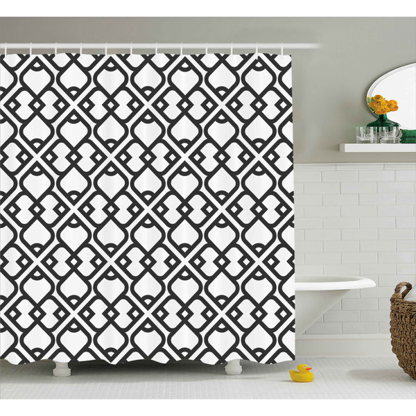 Ebern Designs Keiko Arabesque Chevron Pattern With Middle Eastern Effects Traditional Minimalist Design Single Shower Curtain Wayfair From paint, wallpaper and curtains to home accessories like baskets, boxes, clocks, candle holders, door knobs, photo frames, stationery, faux flowers and fragrance; wayfair