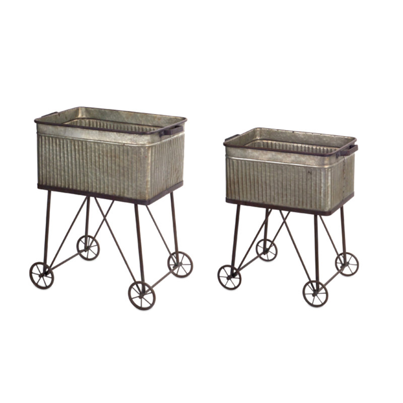 Ophelia Co Turco Wash Tub 2 Piece Planter Box Set Wayfair