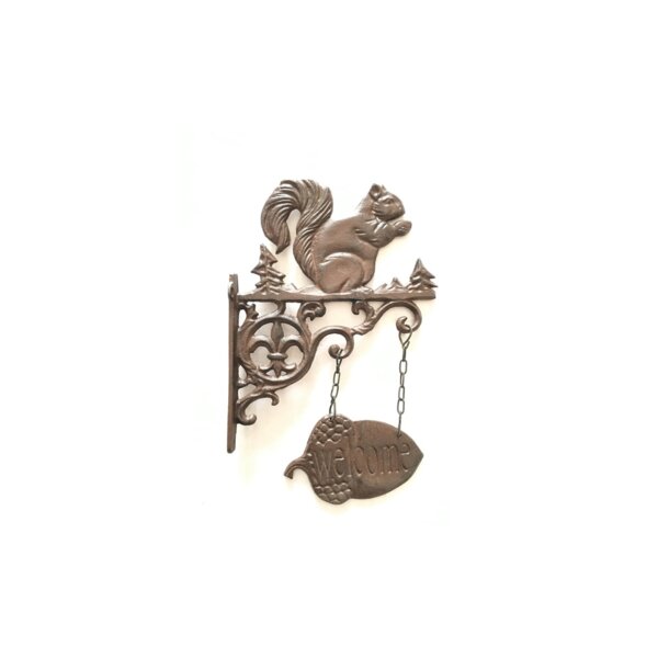 Metal Fall Acorn Cluster Sign with Rustic Bells Design Wall Décor Harvest Decor 