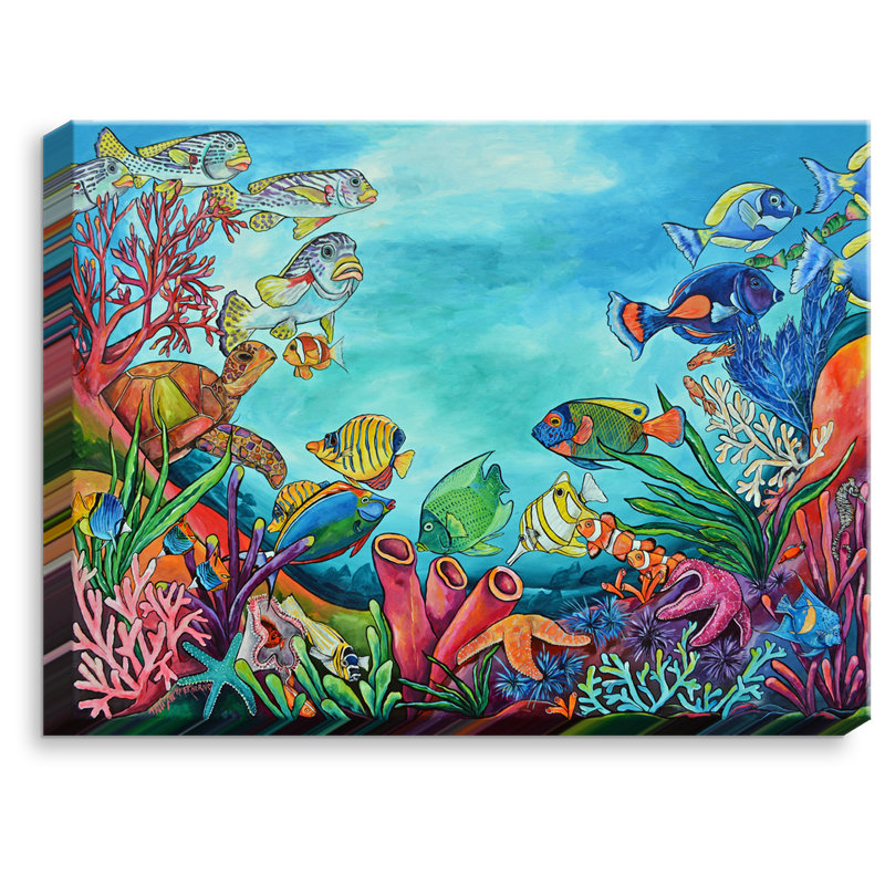 Dianochedesigns Coral Reef By Patti Schermerhorn Painting Print