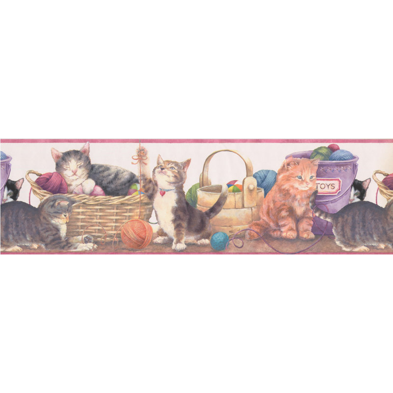 Harriet Bee Ansel Cats In Baskets Thread Balls Kids 7 L X 180 W