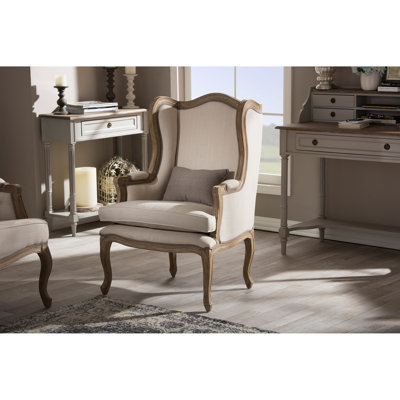 Ornellas 27.3" W Tufted Cotton Wingback Chair