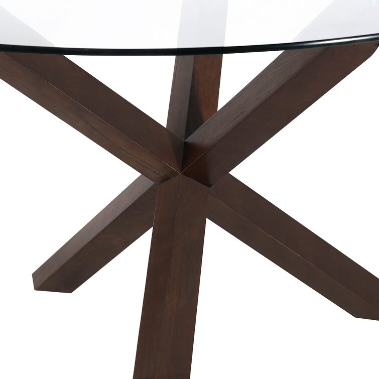 allmodern draves glass dining table