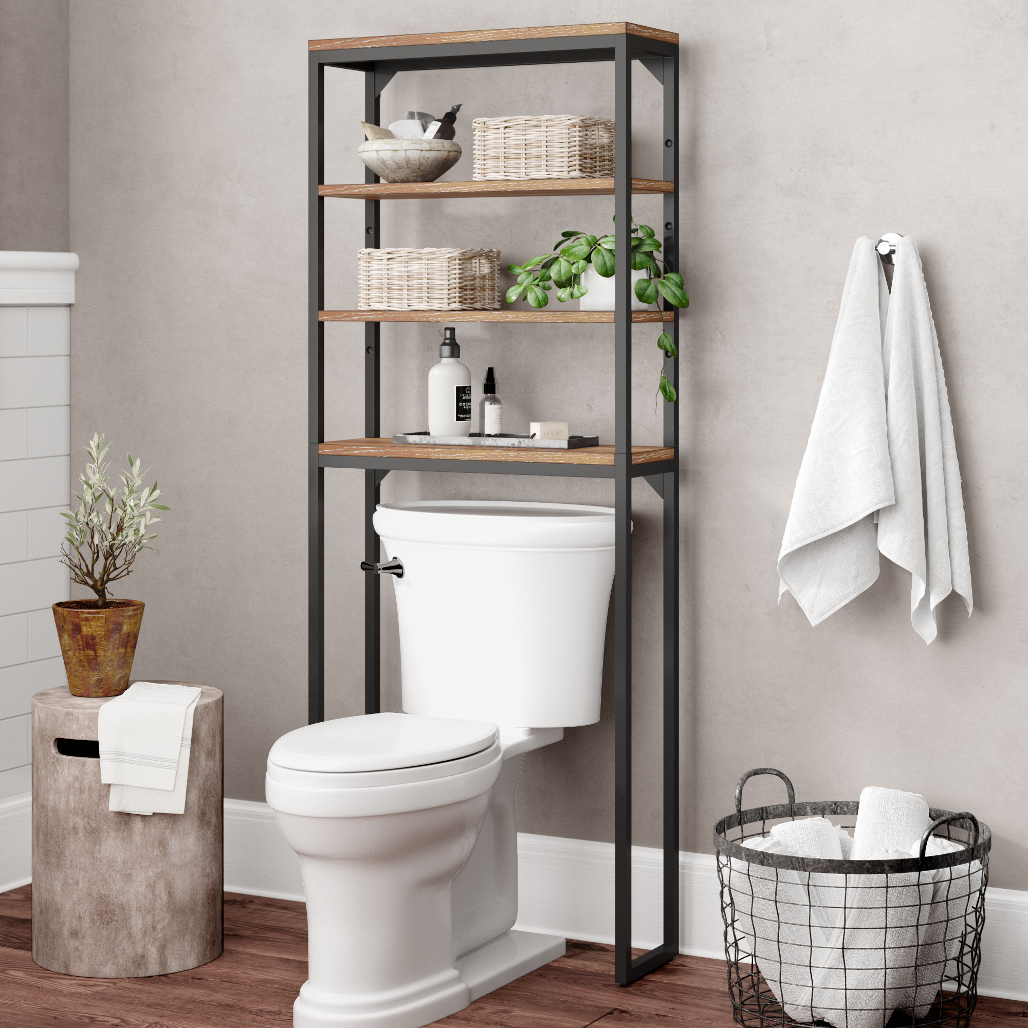 bathroom toilet shelf