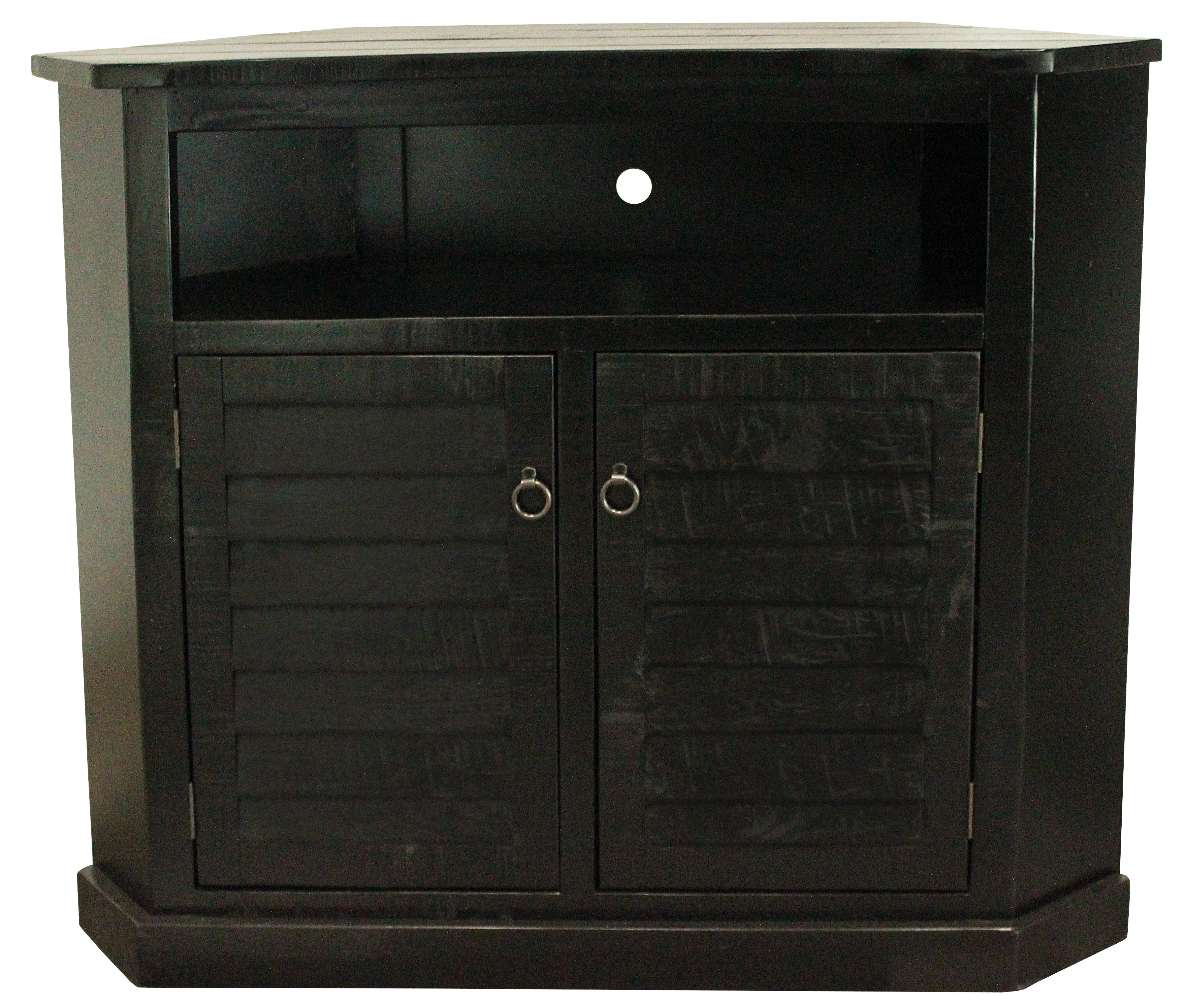 Rosalind Wheeler Macias Rustic Tall Curve Corner Tv Stand For Tvs