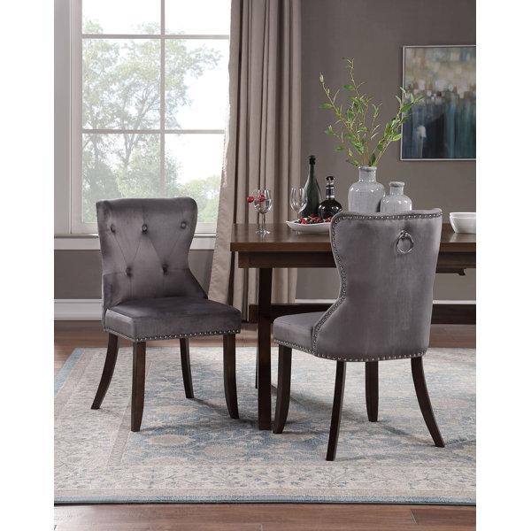 Rosdorf Park Dining Chair Tufted Armless Chair Upholstered ...