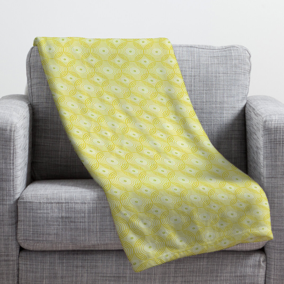 East Urban Home Yellow Spirals Throw Blanket Wayfair