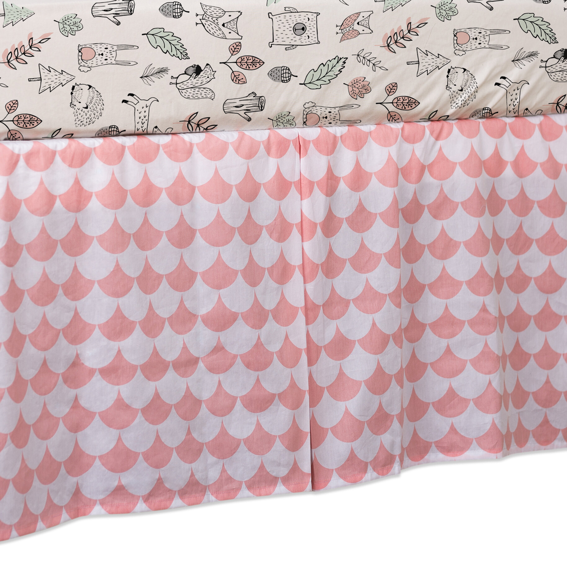 Isabelle Max Celise Crib Bed Skirt Pink Scallop Wayfair