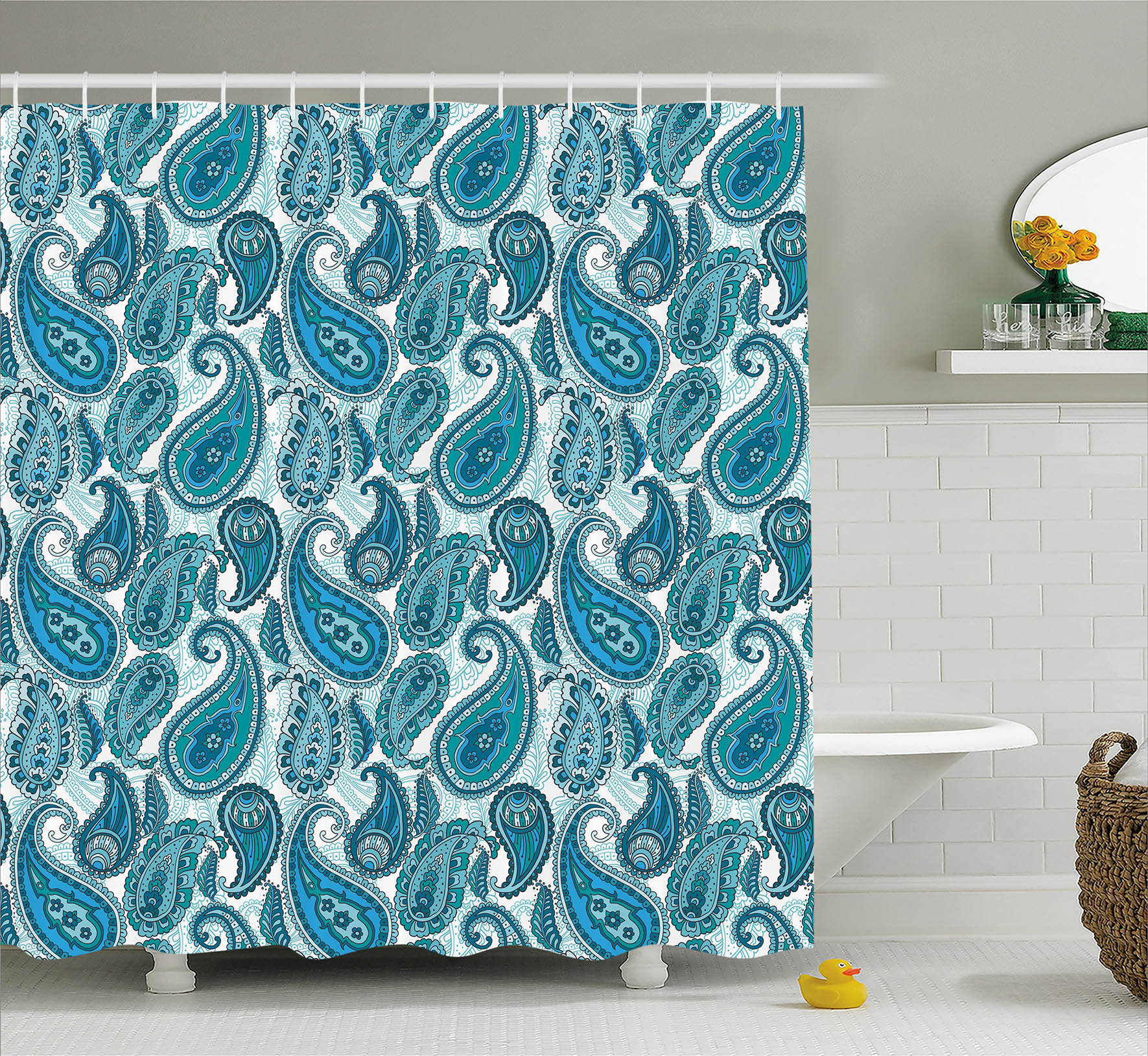 East Urban Home Floral Decor Single Shower Curtain Wayfair