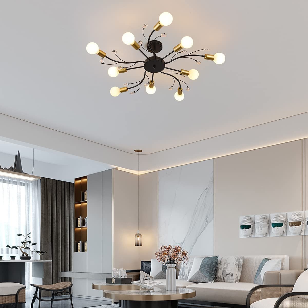 Contemporary Modern Led Ceiling Chandeliers Bedroom Dining Room Hallway Lighting 