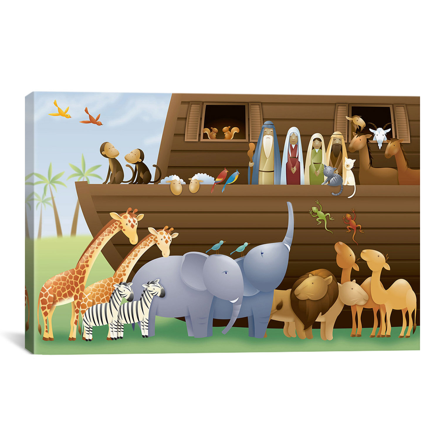 Indigo Safari Cusick Abigale Noah's Ark Canvas Art & Reviews | Wayfair