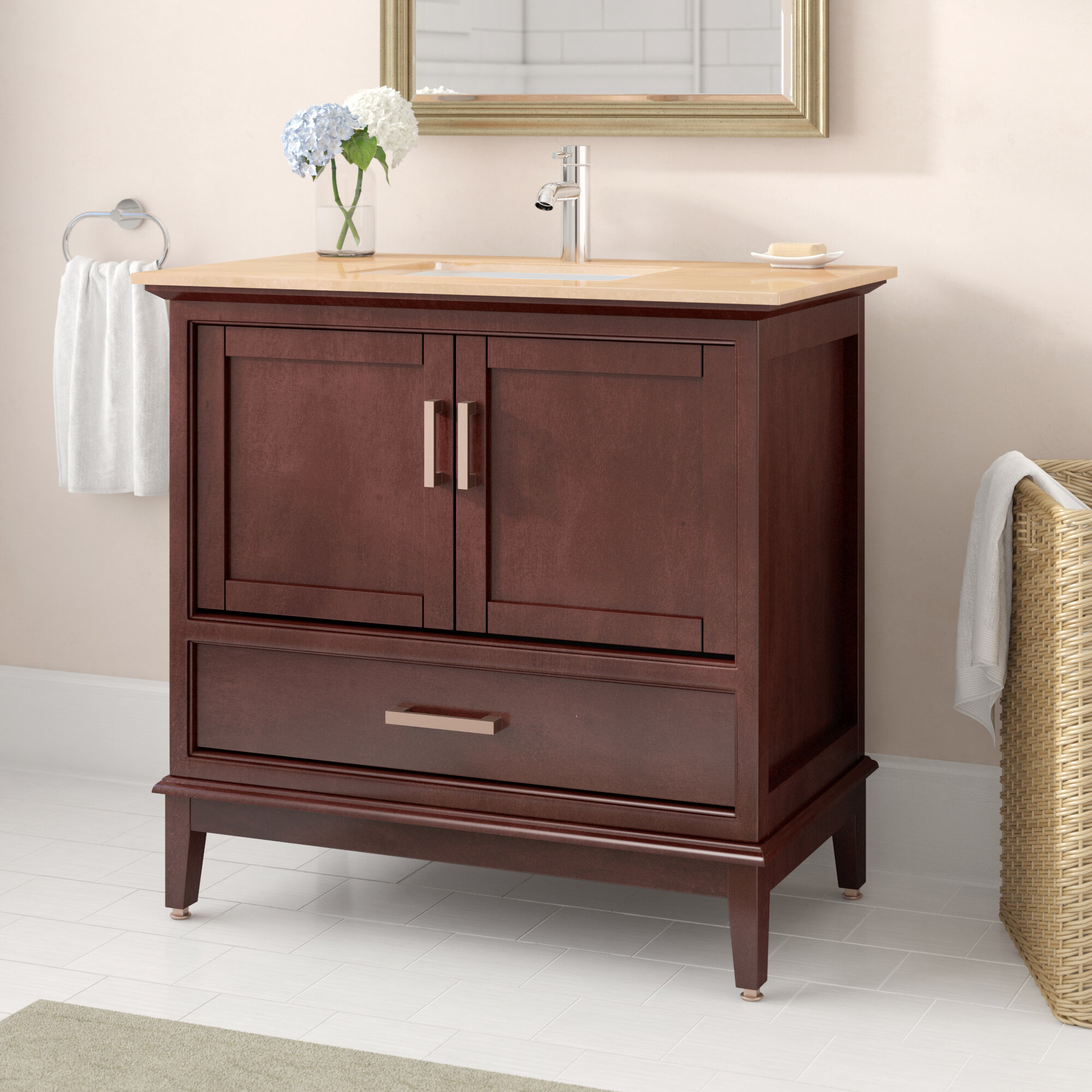 Charlton Home Jacksonwald Modern 24 Single Bathroom Vanity Set