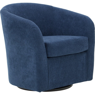 Anrea 30.5" W Polyester Swivel Barrel Chair