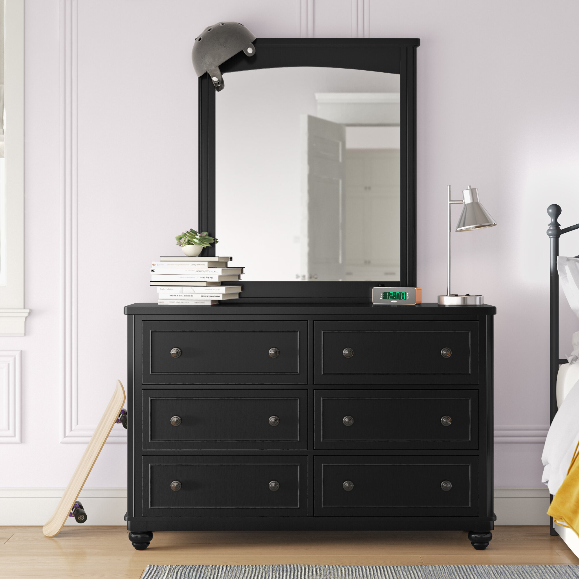 Grovelane Teen Leyla 6 Drawer Double Dresser With Mirror Wayfair