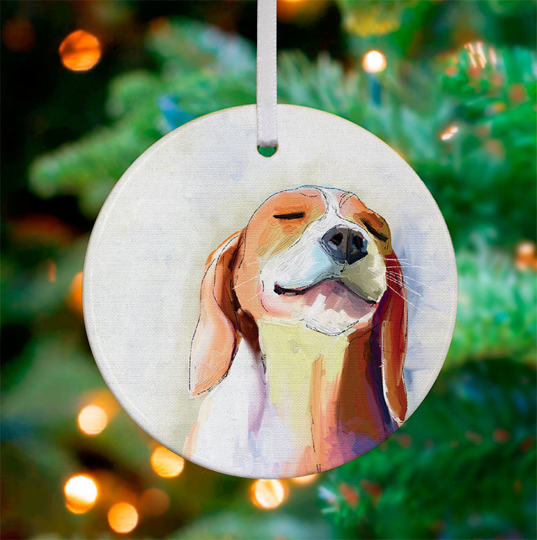 Greenbox Art Personalized Best Friend Beagle Grin Hanging Figurine