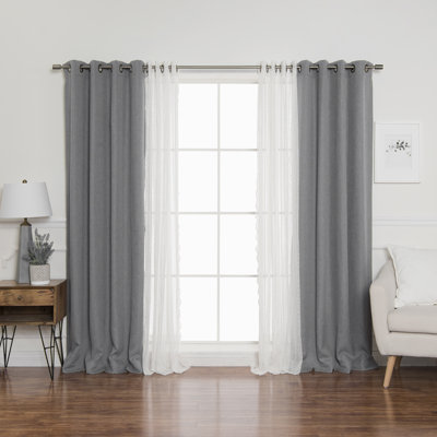 Enzo Tulle Linen Look Room Darkening Mix Match Curtains August