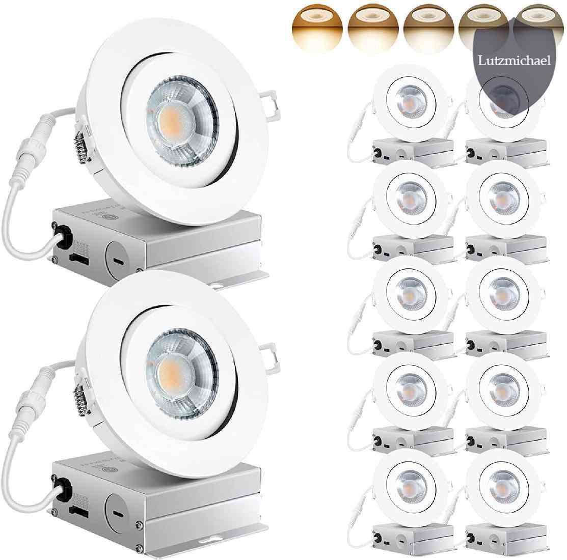 menggutong 12 Pack LED 4.75" Recessed Housing with Junction Box