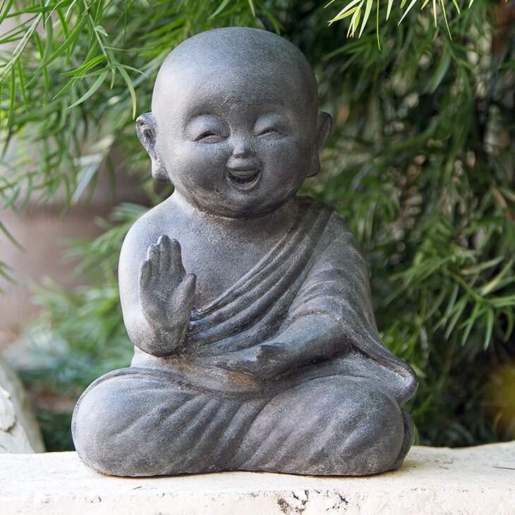 Garden Age Meditating Shaolin Statue & Reviews | Wayfair