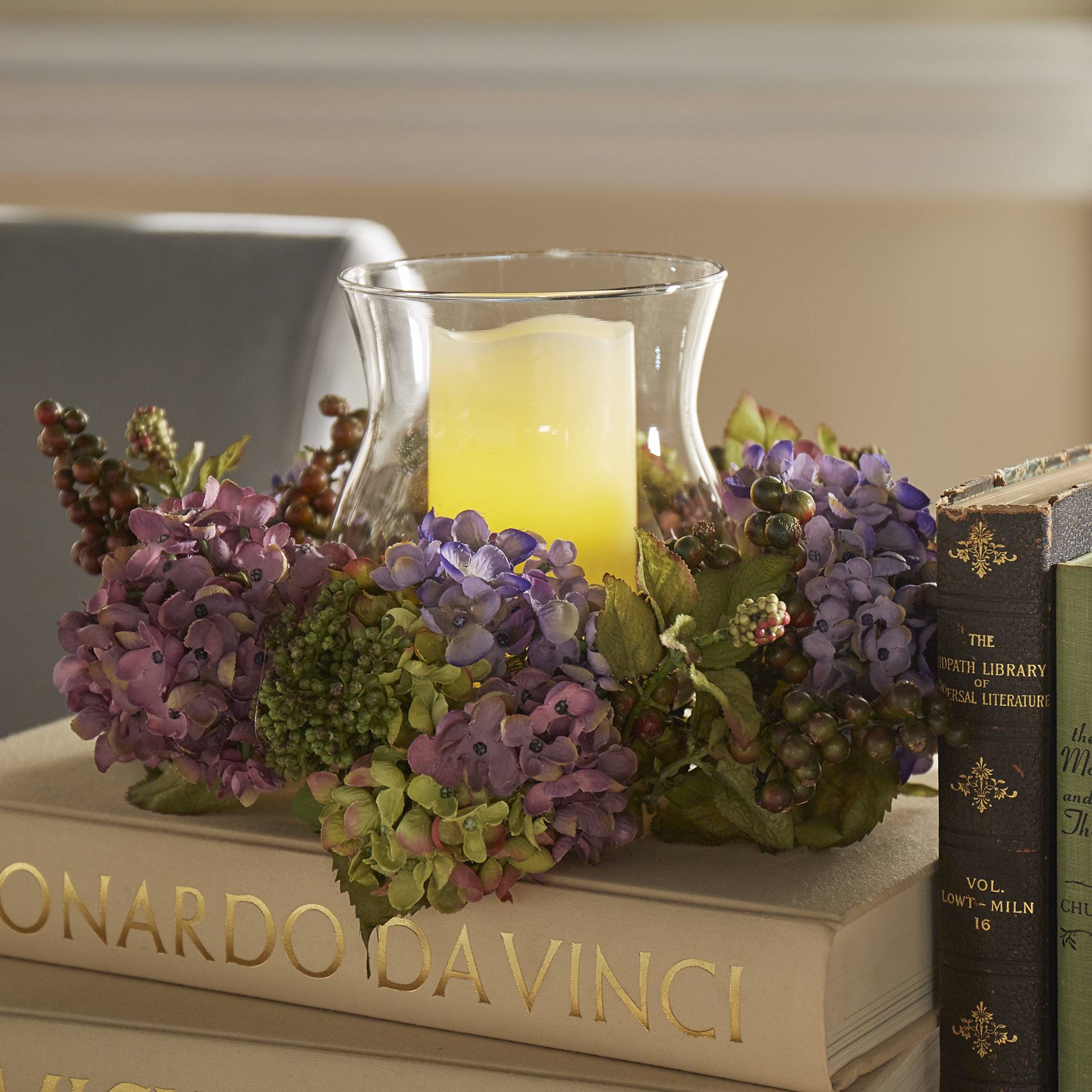 Ophelia & Co. Hydrangea Candelabrum in Vase & Reviews Wayfair